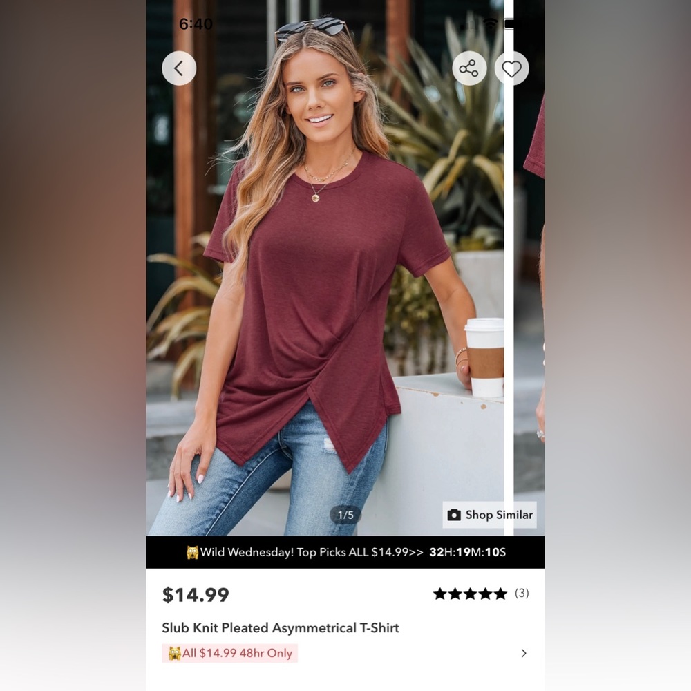 CUPSHE asymmetrical shirt